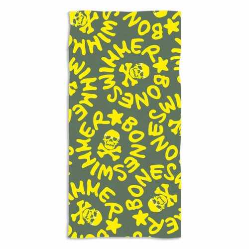 Telo Boneswimmer Effetto Spugna - Logo Military + Giallo Fluo