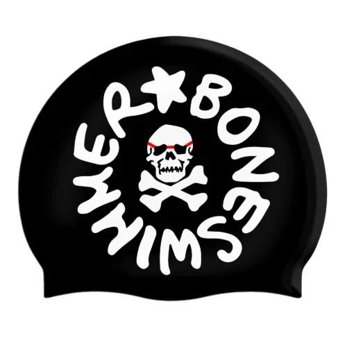 Cuffia Boneswimmer - Logo nero e bianco