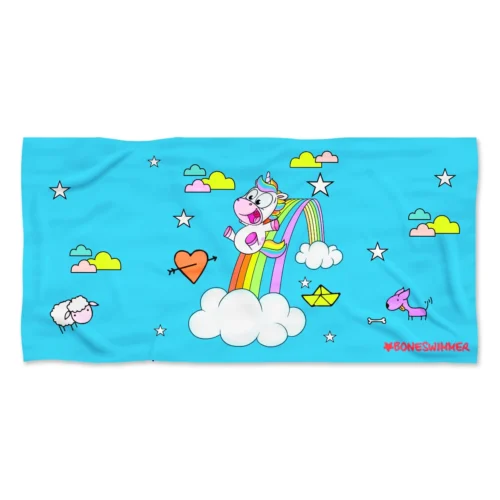 Telo Boneswimmer Effetto Spugna - Unicorno