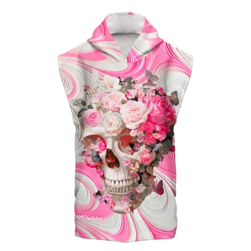 Poncho Adulto - Teschio Rosa