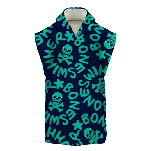 Poncho Junior - Blu Logo Menta