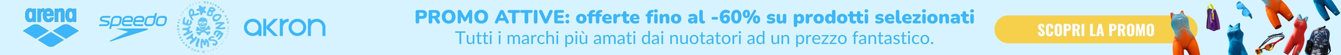 Promo estive: fino al -60% su Arena, Speedo, Bornswimmer, Akron